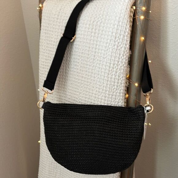Pretty Simple Rachel Rafia Bum Bag/Black - Picture 8 of 8